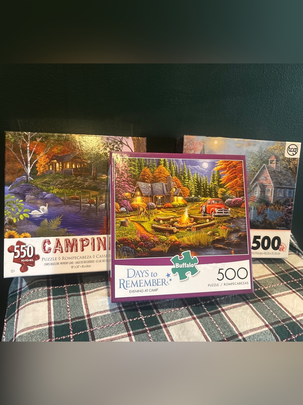 Lot of 3 500-550 Piece Jigsaw Puzzles